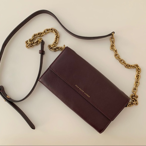Ralph Lauren Handbags - Burgundy Ralph Lauren Crossbody wallet/bag